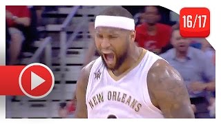 DeMarcus Cousins Full Highlights vs Grizzlies 20170321  41 Pts 17 Reb BEAST MODE [upl. by Aitram]