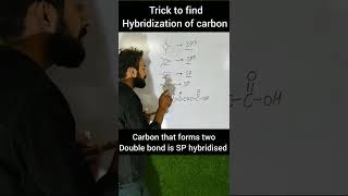 Trick to find hybridization of carbon in organic compounds shorts [upl. by Lihkin976]