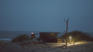 Naturgeräusche zum Einschlafen  GrillenZirpen Wind und leises Gewitter [upl. by Ardnahsal868]