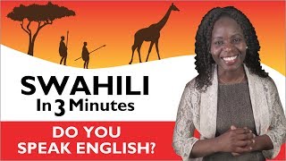 Learn Swahili  Swahili in Three Minutes  Do you speak English [upl. by Quillan]