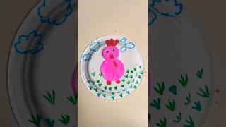 Easy Bird Craft from clay on plate New Creative Craft birds trending youtubeshorts satisfying [upl. by Theressa798]