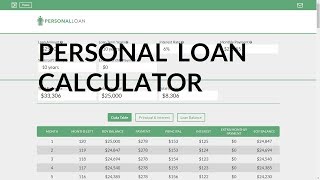 Loan Calculator For Personal Loans  Personal Loan Payments [upl. by Adnoryt507]