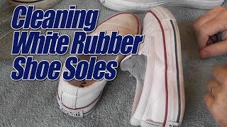 Cleaning White Rubber Shoe Soles [upl. by Ankeny60]