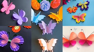 How to make paper butterflyButterfly craftsEasy paper ButterflyOrigami butterflies [upl. by Phelps]