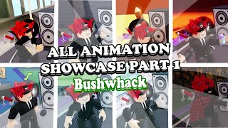 Funky Friday  Bushwhack But Every Turn a Difference Animations In Use ALL ANIMATION SHOWCASE PT1 [upl. by Strain]