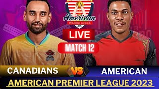 american premier league cricket Live  Premium Canadians vs Premium Americans Live  CND Vs AME Live [upl. by Miru]