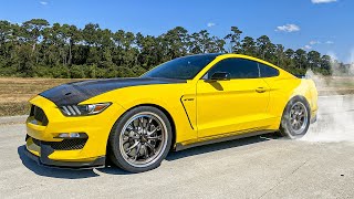 First Time LAUNCHING My Supercharged Shelby GT350 on DRAG RADIALS [upl. by Ramsden]