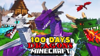 I Spent 100 DAYS with DRAGONS In MINECRAFT [upl. by Cathrin]