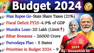 Union Budget 2024  Complete Analysis  Budget 202425  Budget 2024 Highlights budget2024 [upl. by Anabel647]