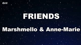 FRIENDS  Marshmello amp AnneMarie Karaoke 【With Guide Melody】 Instrumental [upl. by Jorgensen]