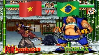 Samurai Shodown 2 ➤ kenkat18 Vietnam vs TERRAX Brazil samsho2 [upl. by Dayna]