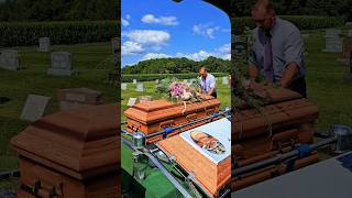 The Interment Process of a Wilbert Ovation Part 1 cemetery funeral graveside Interment Burial [upl. by Wollis]