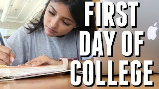 FIRST DAY OF COLLEGE VLOG  freshman year 2017 [upl. by Nomannic]