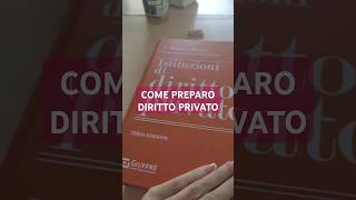 Come preparo diritto privato giurisprudenza comestudiare studentlife motivazione [upl. by Nannek]