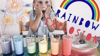 RAINBOW EXPLOSION  bicarb soda experiment [upl. by Milissa820]