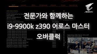 기가바이트 코리아 권차장님이 추천하는 i99900K  Z390 AOURS MASTER 오버클럭가이드 [upl. by Ecyac]