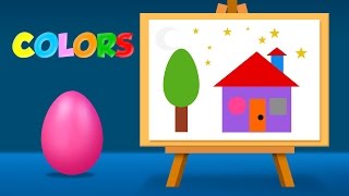 Learn Colors and Shapes with Coloring Pages  Colouring pages for Chiildren [upl. by Yrrehs]