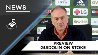 Swans TV  Preview Guidolin on Stoke City [upl. by Llerahc]