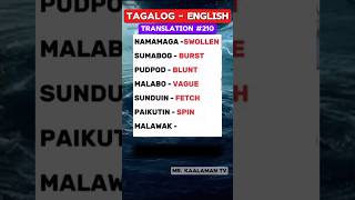 210 translation swollen spin vague english englishlearning tagalog education translate [upl. by Alonzo]