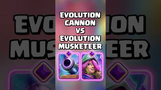 Evolution Cannon 💣 VS Evolution Musketeer 🔫 clashroyale shorts [upl. by Evannia]