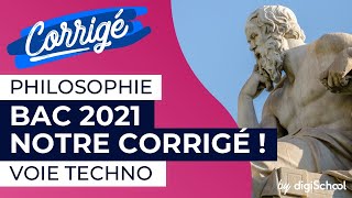 Bac de philo en voie technologique  les sujets qui sont tombés en 2021 corrigé [upl. by Yetta654]