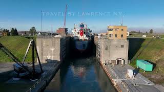 Through the Eisenhower Lock in under 3 minutes on the St Lawrence River [upl. by Elwin751]