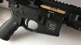 The SAI GRY M4 airsoft GBB rifle By GampP  Unboxing Video By Wings Li HDTV HD [upl. by Noxaj]