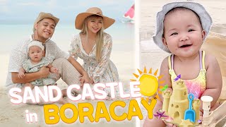 Building a Sand Castle for Baby Lakiesha  Boracay Travel Vlog EP2 [upl. by Ezeerb]