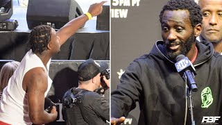 quotYOU NEED TO CALM DOWNquot  TERENCE CRAWFORD CLASHES WITH ERROL SPENCE JR TEAM AT PRESS CONFERENCE [upl. by Ewnihc]