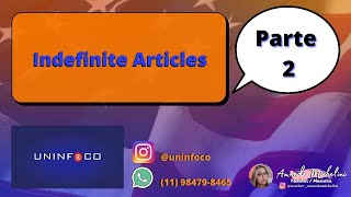 Aula 21  Indefinite Articles  Parte 2 [upl. by Spark]