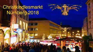 Nürnberg Weihnachtsmarkt 2018  Christmas market in Germany [upl. by Naujad]