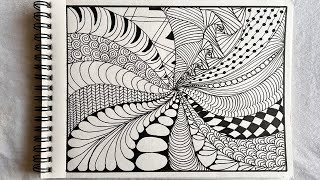 Zentangle art for beginners  Doodle patterns  Zendoodle  Relaxing Quick Doodles Ideas [upl. by Gladstone]