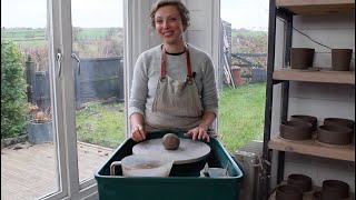 Pottery Throwing on the Potters Wheel The Basics  Centring  How to Centre On the Potters Wheel [upl. by Norek366]