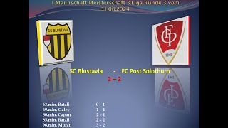 1Mannschaft Meisterschaft 3Liga SC Blustavia  FC Post Solothurn [upl. by Imehon]