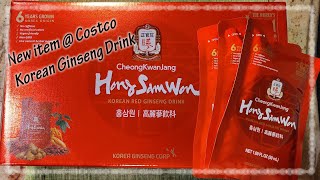 COSTCO Cheong Kwan Jang Hong Sam Won Korean Red Ginseng Drink  正官庄 韓國高麗參精華飲 [upl. by Nnairda170]