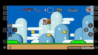 Jogando Super Mario World WideScreen HD Android Retroarch Com bsnes hd beta [upl. by Ebbie785]