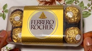 Ferrero Rocher Chocolate Unpacking Video 🍫🍬😋 chocolate unpacking unboxing foodiebunny [upl. by Zenitram723]