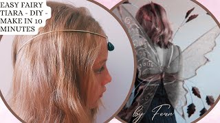 Fairy Tiara Tutorial Easy Elf Gothic Crown Make a wire Tiara 10 minutes  No Solder [upl. by Airdnna]