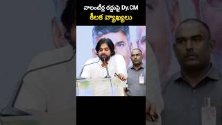 వాలంటీర్ల రద్దుపై DyCM పవన్ కళ్యాణ్ కీలక వ్యాఖ్యలు [upl. by Hairabez]