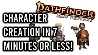 Pathfinder 2e Character Creation in 7 Minutes or Less [upl. by Wojak107]