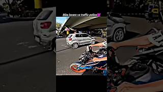 bike rider vs traffic police 🥵ktm shorts viral  accident bikerider viral [upl. by Adian]