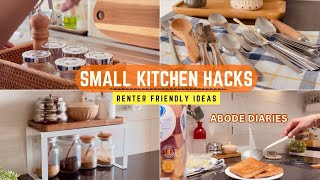 10 SMALL Kitchen Organization amp Makeover Ideas🪴  Renter FriendlySmall Kitchen Hacks🧺Abode Diaries [upl. by Noreh]