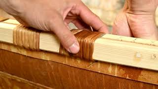 Sewing Gunwale Lashings on a Birchbark Canoe [upl. by Akcinat714]