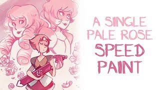 A Single Pale Rose Speedpaint [upl. by Glenna]