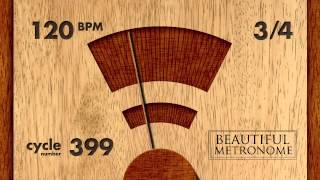 120 BPM 34 Wood Metronome HD [upl. by Heinrike]