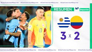 URUGUAY vs COLOMBIA 32 RESUMEN Y GOLES DEL PARTIDO  FECHA 11  CLASIFICATORIAS 2026 🇺🇾⚽🇨🇴 [upl. by Treborsemaj540]