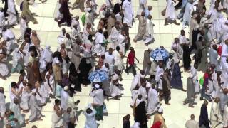 Hajj 2013  Makkah  Tawaf AlIfadah on the Haram Rooftop [upl. by Gaylor316]