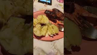 Part 2 of dinner bbq ribs that I made in instant pot Baked potatoes n ribs finished in the oven [upl. by Tuneberg]