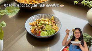 Authentic Pad Thai Noodles 🇹🇭 🍜  Easy and Quick Recipe  Vegetarian Pad Thai recipe [upl. by Fosdick]