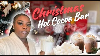 REVEALING Our FULLY DECORATED Christmas Tree amp HOT COCOA BAR  Vlogmas [upl. by Ahsilahs]